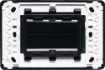 Slim profile for fitting behind cabinets. Brush plate for cable entry through walls etc. Fitted to Clipsal Pro wallplate. 