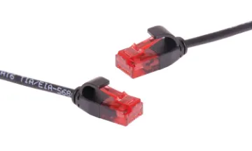 Black 2m Cat6 UTP Ultra Thin Ethernet Patch Cable Ultra thin cables ideal for high density patch panel use.