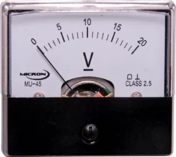 0-20V MU45 Panel Meter Full Scale Deflection: 20V
Dimensions: 58W x 52H
Resistance: 20k&Omega