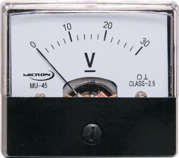 0-30V MU45 Panel Meter Full Scale Deflection: 30V
Dimensions: 58W x 52H
Resistance: 30k&Omega