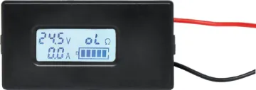 Mini Flush Mount Power Monitor Panel This compact flush mount panel display provides an easy way to monitor battery voltage, approximate level, load current and resistance.