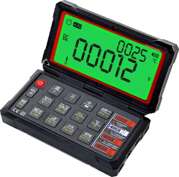 Autoranging Folding Digital Multimeter This folding autoranging digital multimeter provides in depth functionality for technicians troubleshooting devices and circuits.