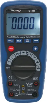 IP67 Waterproof True RMS Digital Multimeter Designed for marine, mining, industrial and outdoor environments, the unit is splash proof and fully sealed against dust ingress.
