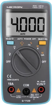 Autoranging Digital Multimeter This affordable 4000 count digital multimeter with 12 test modes is the perfect accessory for the enthusiast or student. Auto ranging makes testing easier, whilst the large LCD screen with white backlighting makes it easy to read from a distance.