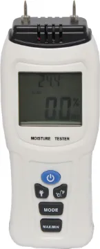 Digital Moisture Level Meter Designed to measure moisture in wood and building materials this handheld meter can test levels in sawn timber, plaster, concrete, mortar and many other hard materials.