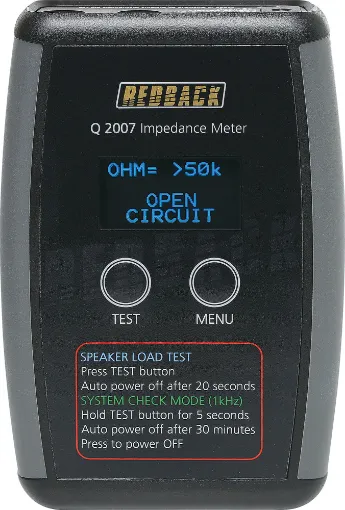 An absolute necessity for all PA system installers. This impedance meter for ‘dummies’ designed and manufactured by Altronics calculates and displays speaker loads in watts. Lithium rechargeable version.
