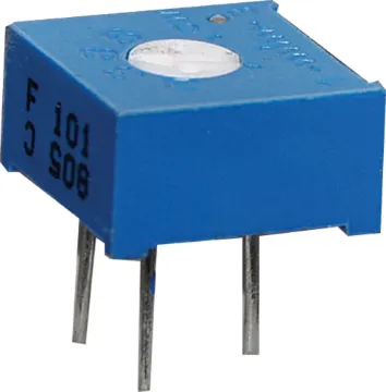 100R Top Adjust 3386P Style Sealed Cermet Trimpot  Radytronic 3386P Style Top Adjust Single Turn Trimpots