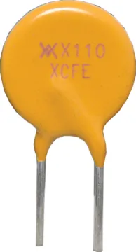 1.10A 100W 50V PTC Fuse Self resets when fault condition is removed. Hold Current is the maximum current at which the device will not trip at 20C. Trip Current is the minimum current at which the device will always trip at 20C.