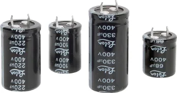 220uf 400V Snap In PCB Electrolytic Capacitor These capacitors are a "snap-in" PCB mount type. The 400V DC type electrolytics are used primarily in power supply designs.