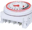 24 hour 240V mains operated ON/OFF timer. ON periods are set manually with the 15 minute increment
tabs. Timer may be manually selected ON or OFF regardless of set time periods. Not suitable for use in direct sunlight. 6.3mm spade connections.