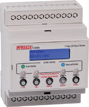 50 Event 4 Output DIN Rail Timer A versatile timer with standard DIN rail mounting.