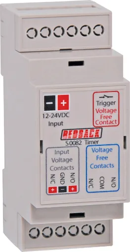 This compact 12-24VDC timer has a multitude of operating modes. 