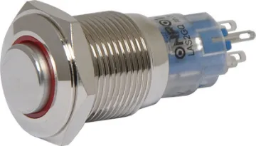 DPDT Alternate LED Red Solder Tail Pushbutton Switch DPDT alternate LED red solder tail push button switch.