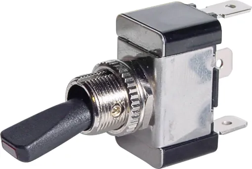 SPST switch with red LED built into toggle handle.