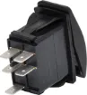 Switch type: Rocker switch, DPST
Contact rating:	10A @ 250V ac / 24V dc
Neon:	Blue, 12/24V dc
Electrical life: 	20,000 cycles
Panel thickness:	4mm
Mechanical life:	50,000 cycles
Contact resistance:	<50m&#937
Insulation resistance:	>100M&#937
Dielectric strength:	>1500V ac 1 minute