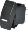 Switch type: Rocker switch, DPST
Contact rating:	10A @ 250V ac / 24V dc
Neon:	White, 12/24V dc
Electrical life: 	20,000 cycles
Panel thickness:	4mm
Mechanical life:	50,000 cycles
Contact resistance:	<50m&#937
Insulation resistance:	>100M&#937
Dielectric strength:	>1500V ac 1 minute