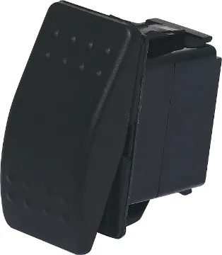 SPST IP67 Heavy Duty Marine 12V/24V Rocker Switch A marine/boat style flat rocker switch suitable for use in 12V DC or 24V DC power systems.