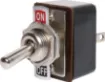 DPDT 3A Toggle Switch. With On-Off plate and metal actuator.