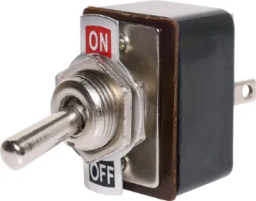 DPDT 3A On/Off Toggle Switch DPDT 3A Toggle Switch. With On-Off plate and metal actuator.