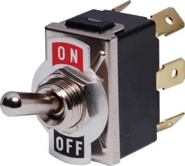 DPDT 10A Heavy Duty Toggle Switch With On-Off plate and metal actuator.
Water Proof Cover to suit (S 1035)