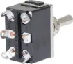 DPDT switch with On-Off-Mom On plate. Locks on in both directions. With metal actuator.