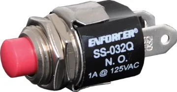 SS-032Q Normally Open (N/O) Red SPST Pushbutton Switch Momentary SPST pushbutton switch.