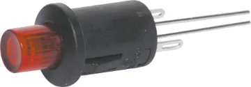SPST Mom. LED Red Solder Tail Pushbutton Switch Switch type: SPST
LED: Red, 3V DC
Contact rating: 0.5A @ 250V AC
Contact resistance: <50mΩ
Mounting hole: 9.3mm