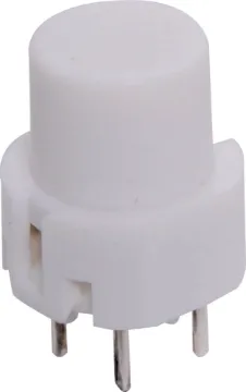 SPST Momentary White PCB Mount Tactile Switch Switch type:  SPST momentary
Contact resistance:  󖼤MΩ
Contact breaking capacity: 10mA/35VDC
Actator diameter:  9mm
Insulation resistance: 100000MΩ
Dielectric strength:  500V
Inter-terminal capacity:  1pF
Life (nominal current & voltage):  500000 cycle
Temperature range:  -20
