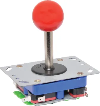 Arcade Style Microswitch Joystick Ideal for gaming projects, this sturdy joystick provides multi directional control. Adjustable restrictor plate with 2, 4 or 8 way options.