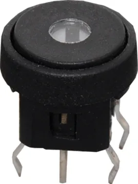 SPST Green LED PCB Mount Round Tactile Switch Switch type: SPST Momentary
Contact rating: 50mA @ 12V DC
Contact resistance:< 100m Ohm
<B>LED Rating</B>
Current: 30mA
Voltage: 1.7-2.8V