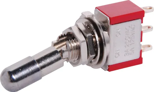 Includes an actuator that cannot be operated accidentally. To switch on or off the actuator must be pulled out before switching can take place.
 
The Salecom range of miniature and sub-miniature switches are pin for pin compatible with several other lea