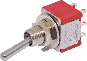 SP3T Solder Tail Mini Toggle Switch The Salecom range of miniature and sub-miniature switches are pin for pin compatible with several other leading brands but at a fraction of the cost.