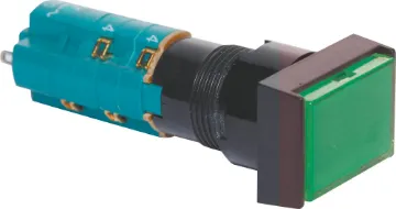 4PST Alt. Green Illuminated Solder Tail Pushbutton Switch Alternate action type illuminated switch incorporating a very positive, audible and tactile feel when operated. Includes provision for a globe. In-built diffuser can be directly engraved.