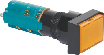 4PST Alt. Orange Illuminated Solder Tail Pushbutton Switch Alternate action type illuminated switch incorporating a very positive, audible and tactile feel when operated. Includes provision for a globe. In-built diffuser can be directly engraved.