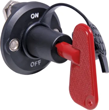 Battery Isolator Key Switch Key is removeable. Rubber cap prevents dust and debris building up.