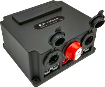 Power Hub and Battery Isolator Switch Designed to manage power distribution in your 12V or 24V vehicle. Measuring just 160x160x80mm, this box is packed with connections.