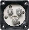Four way rotary battery bank selector. Switch selections are, bank 1, bank 2, bank 1 & 2, OFF.