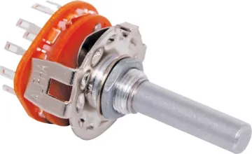 2 Pole 5 Position Wafer Rotary Switch Shaft Ø: 6.35mm
Shaft Length: 30mm
Shaft Shape: Round
Contact Timing: Break before make
Contact Rating: 125V AC/DC @350mA
Termination: Solder Tag Terminals