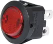 A DPST illuminated rocker switch with red neon. Rated to 10A @ 250V AC for use with both low voltage and high voltage mains circuits.
