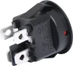 A DPST illuminated rocker switch with red neon. Rated to 10A @ 250V AC for use with both low voltage and high voltage mains circuits.
