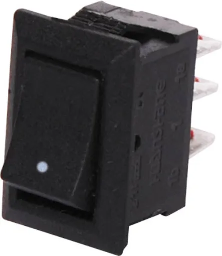 Switch type: SPDT rocker switch
Contact rating: 3A @ 240V AC
Electrical life: 10,000 cycles
Mechanical life: 30,000 cycles
Panel cutout: 8.5 x 13.2 mm
Panel thickness: 0.75 - 2mm
Contact resistance: 20m&#937 max.
Insulation resistance: >1000M ohm
Dielectric strength: >1500V AC 1 minute

