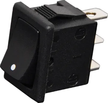 SPDT Mini Rocker Switch Contact Rating: 6A @ 250V AC
Panel Cutout: 19.2 x 13mm
Electrical Life: 10,000 Cycles
Mechanical Life: 15,000 Cycles
Contact Resistance: <20mR
Insulation Resistance: >1000MR
Dielectric Strength: >1500V 1 Minute
 >3000V Between Poles