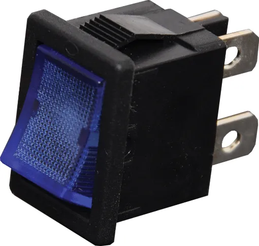 Contact Rating: 6A @ 250V AC 
Neon Colour: Blue 
Neon Voltage: 240V AC 
Panel Cutout: 19.2 x 13mm 
Electrical Life: 10,000 Cycles 
Mechanical Life: 15,000 Cycles 
Contact Resistance: <20m&Omega; 
Insulation Resistance: >1000M&Omega; 
Dielectric Strength: >1500V 1 Minute
>3000V Between Poles