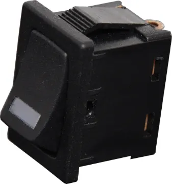 SPST Red LED Mini Rocker Switch Switch Type: SPST
Contact Rating: 6A @ 250V AC
LED: Red, 1.8V DC
Panel Cutout: 19 x 13mm
Electrical Life: 10,000 Cycles
Mechanical Life: 15,000 Cycles
Contact Resistance: <20mR
Insulation Resistance: >1000MR
Dielectric Strength: >1500V 1 Minute
 >3000V Between Poles