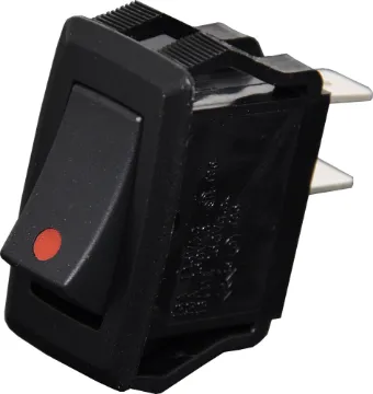 SPST Heavy Duty Red Rocker Switch Switch type:SPST 
Contact rating:10A @ 250V AC
LED (S 3226):Red, 1.8V DC 
Panel cutout:27.6 x 13.8 mm 
Electrical life:20,000 cycles 
Mechanical life:100,000 cycles 
Contact resistance:<50mΩ
Insulation resistance:>100MΩ
Dielectric strength:>1500V AC 1 minute