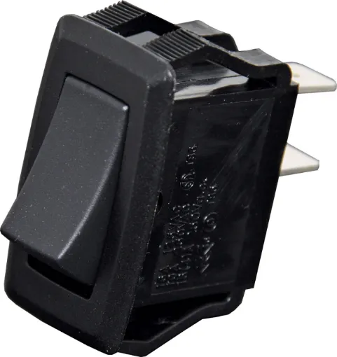 Switch Type: SPST
Contact Rating: 10A @ 250V AC
Panel Cutout: 27.6 x 13.8 mm 
Electrical Life: 20,000 Cycles
Mechanical Life: 100,000 Cycles
Contact Resistance: <50mR
Insulation Resistance: >100MR
Dielectric Strength: >1500V AC 1 Minute