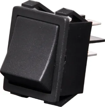 DPST Momentary On/Off Heavy Duty Rockers A heavy duty DPDT momentary ON/OFF panel mount rocker switch. The switch configuration is momentary one way, returning to centre-off after release. Rated for 16A @ 250V AC for use with mains powered equipment.