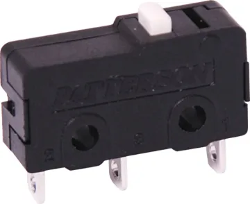 SPDT Momentary Solder Tail Microswitch A handy miniature limit microswitch with 37mm actuator. This size is commonly found in joystick designs in industrial and amusement equipment. Ideal for replacement or new mechatronic designs.