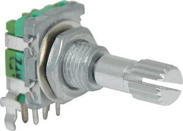 90 Degree Rotary Encoder Switch Rating: 5V DC 
Max Operating Current: 10mA
Insulation Resistance: 250VDC 100M Ohm Min.
Rotational Life: 15,000 Cycles
Resolution: 20 pulses/360°