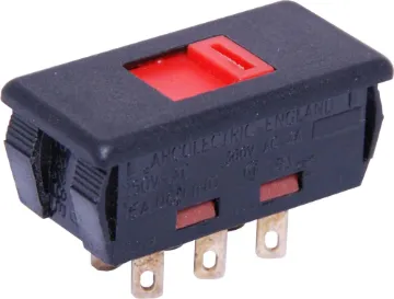 Mains Voltage Selector Solder Tail Slide Switch Voltage selection switch for mains powered equipment.
Rated at 240V/110V at 10A.